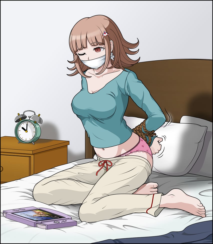 nanami chiaki (danganronpa and 2 more) drawn by just_some_guy