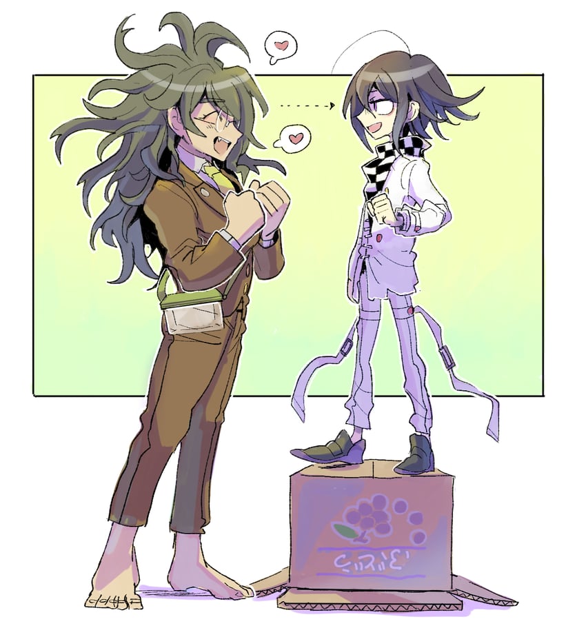 oma kokichi and gokuhara gonta (danganronpa and 1 more) drawn by kumakoro_(tetsupag)