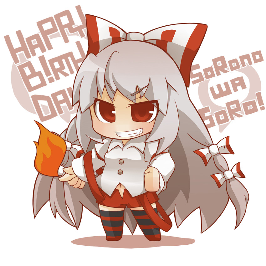 fujiwara no mokou (touhou) drawn by gurageida
