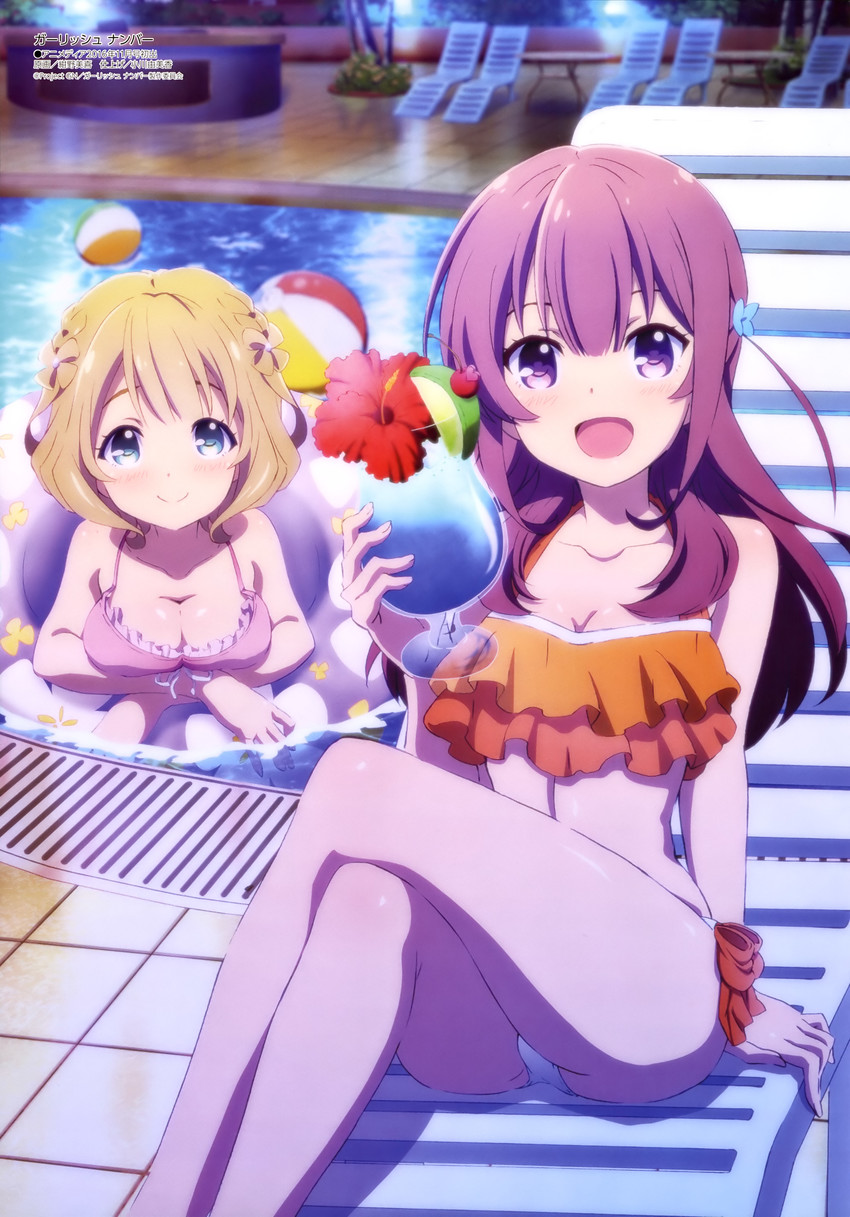 karasuma chitose and kugayama yae (megami magazine and 2 more) drawn by konno_miki