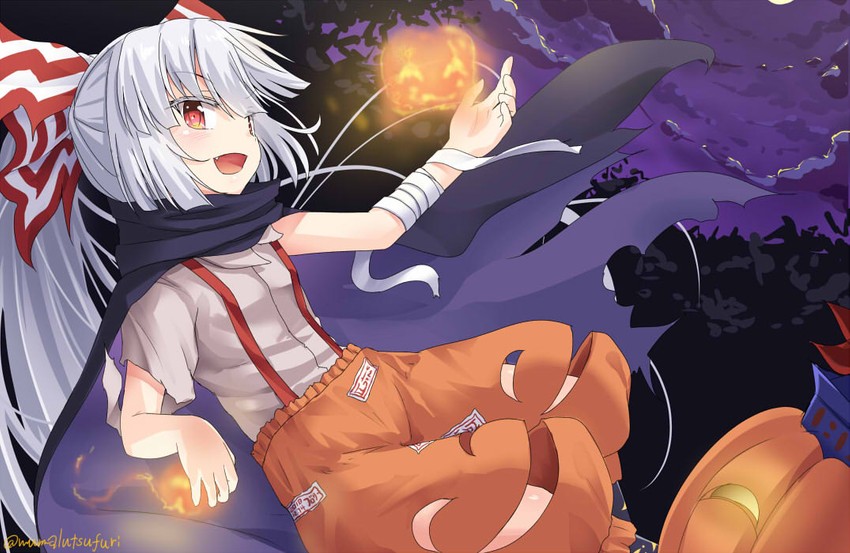 fujiwara no mokou and kamishirasawa keine (touhou) drawn by umarutsufuri