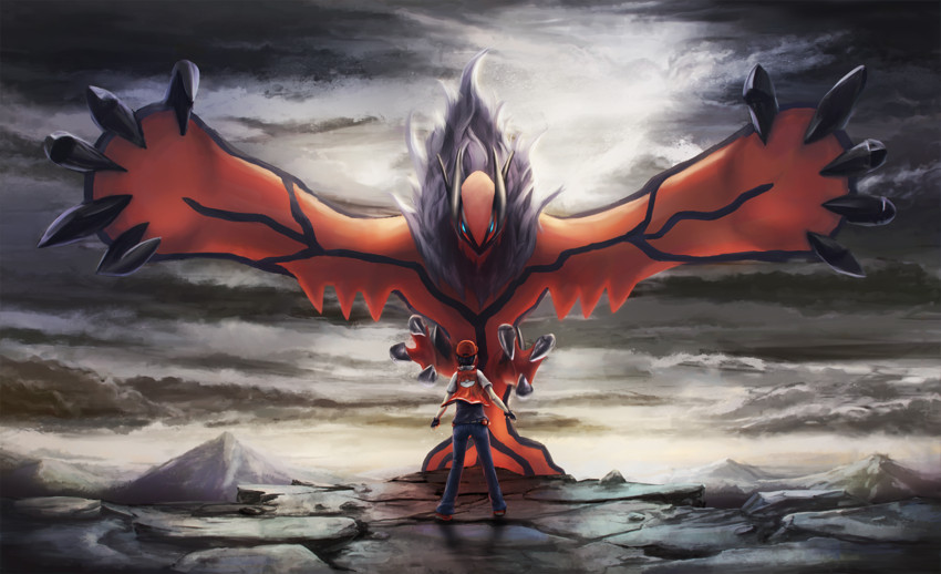 red and yveltal (pokemon and 1 more) drawn by dekus