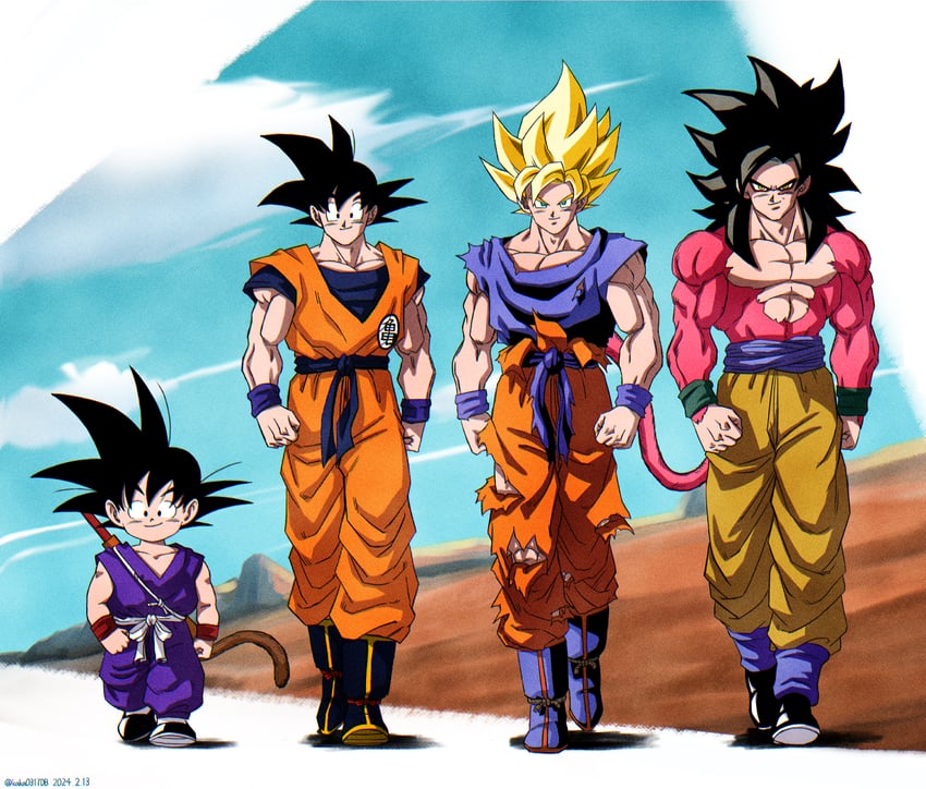 son goku (dragon ball and 2 more) drawn by karigurashi_no_kakarotty