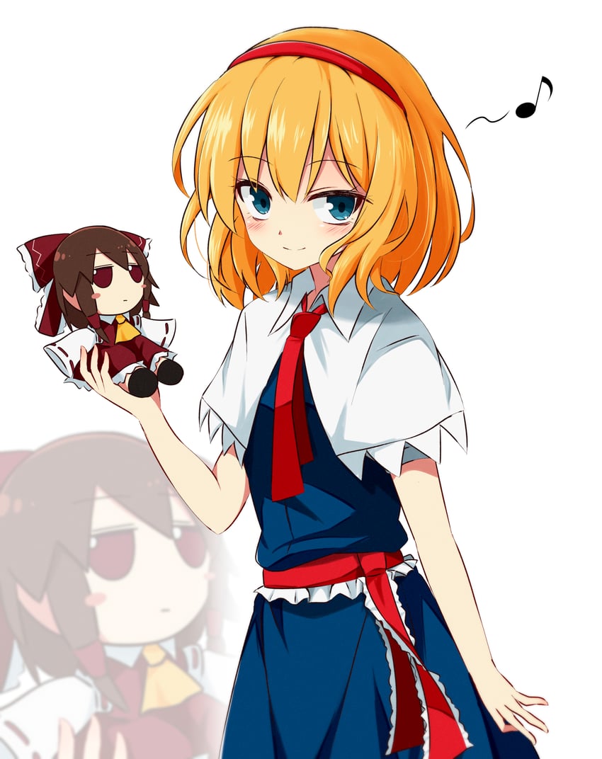 hakurei reimu and alice margatroid (touhou) drawn by tsuukinkaisoku_oomiya