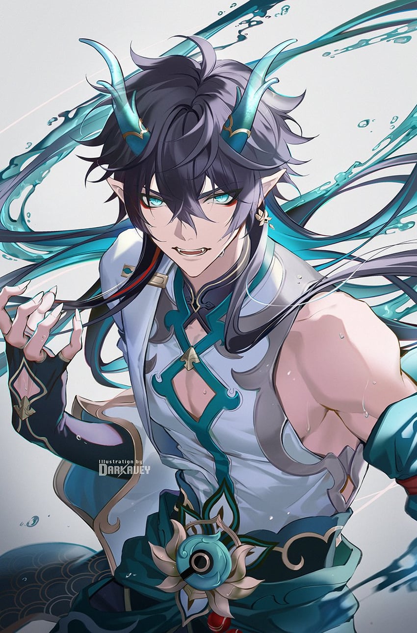 dan heng (honkai and 1 more) drawn by darkavey