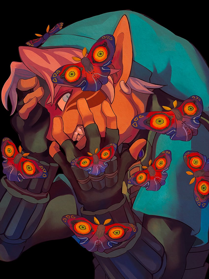 link, majora, and fierce deity (the legend of zelda and 1 more) drawn by nasagina