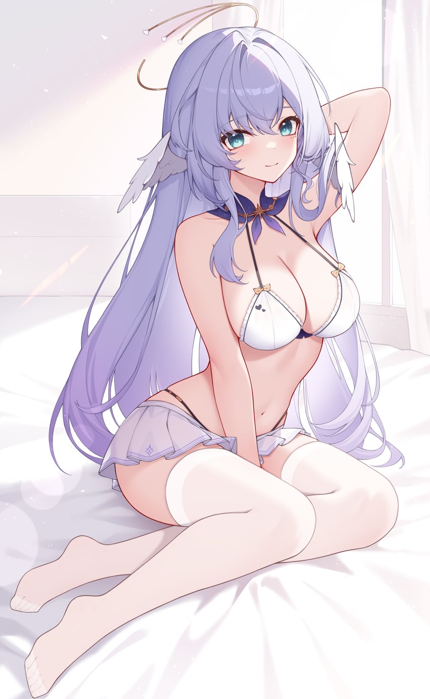 robin (honkai and 1 more) drawn by origami_(poinia)