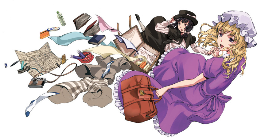 usami renko and maribel hearn (touhou) drawn by kyuu_umi