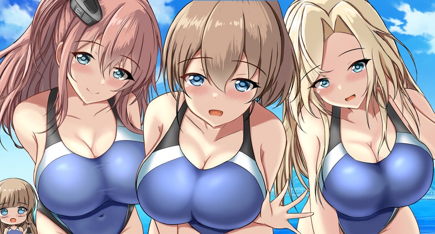 saratoga, intrepid, hornet, and ranger (kantai collection) drawn by montemasa
