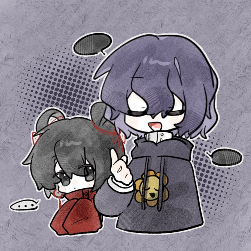 li yuting and you jiujiu (touqi guaitan) drawn by shehuiniaima182