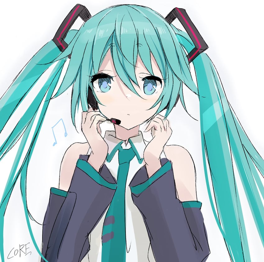 hatsune miku (vocaloid) drawn by core_(mayomayo)