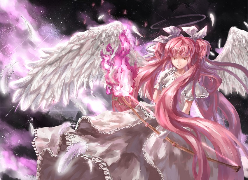kaname madoka and ultimate madoka (mahou shoujo madoka magica) drawn by c.z.