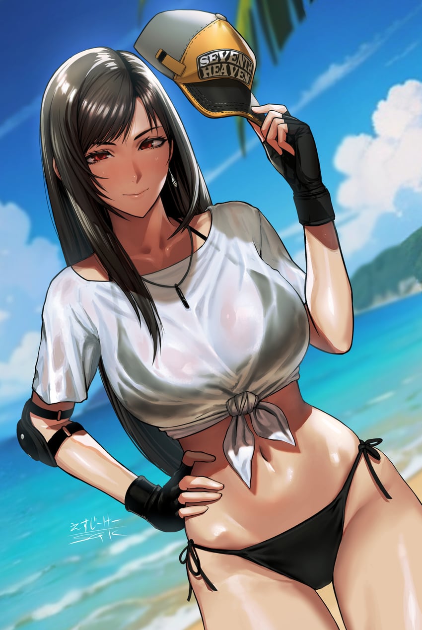 tifa lockhart (final fantasy and 2 more) drawn by sgk