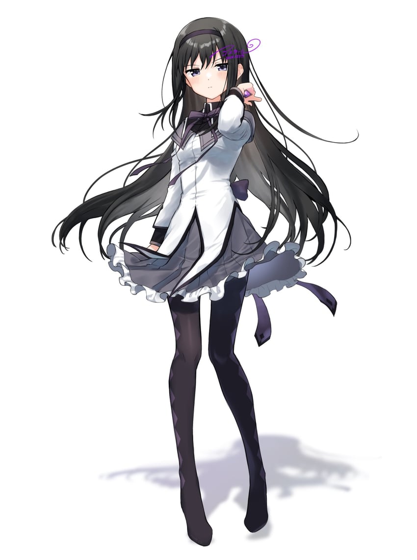 akemi homura (mahou shoujo madoka magica) drawn by asukaru_(magika_ru)