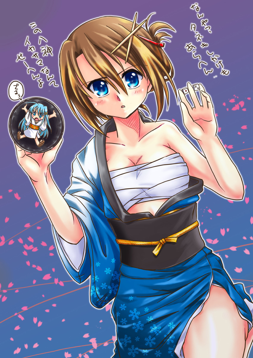 yagami hayate and reinforce zwei (lyrical nanoha and 1 more) drawn by san-pon