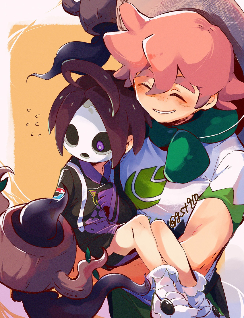 allister, milo, and phantump (pokemon and 1 more) drawn by kudou_(gst910)