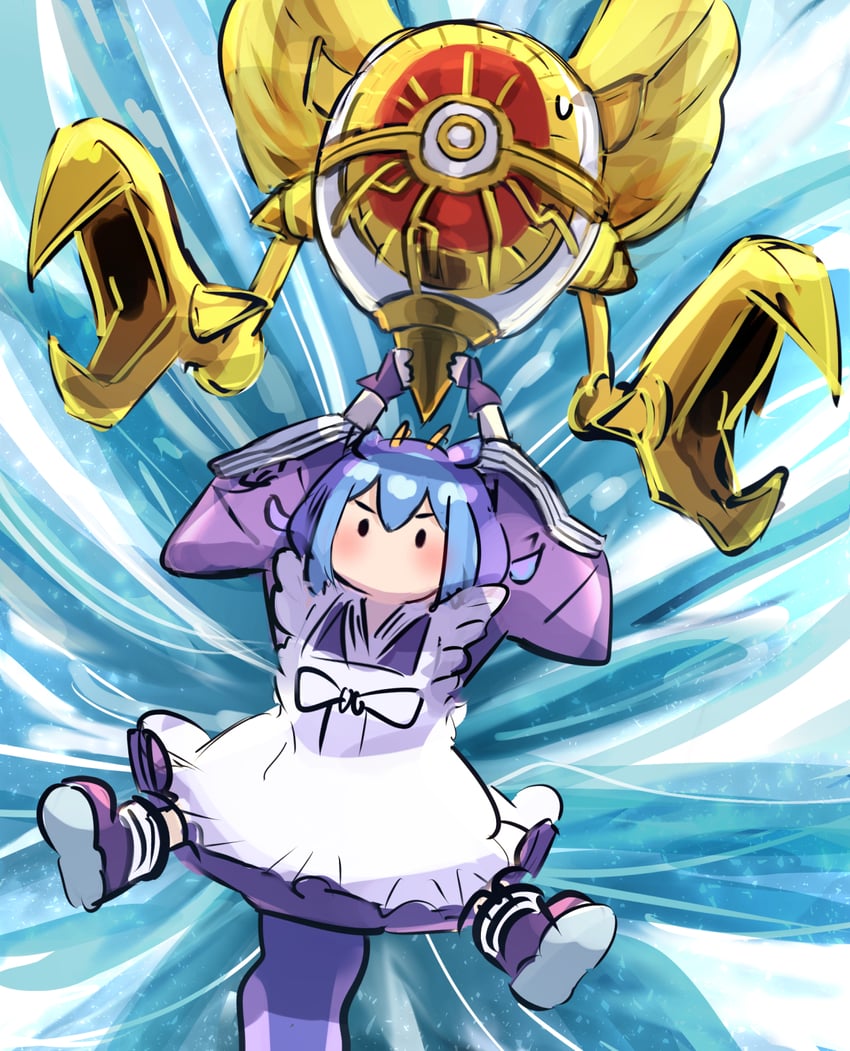 laundry dragonmaid and agido the ancient sentinel (yu-gi-oh!) drawn by hatano_kiyoshi