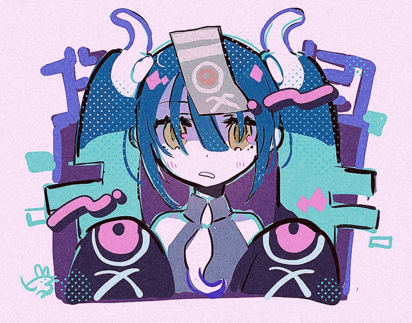 hatsune miku and ghost miku (pokemon and 2 more) drawn by biko0205