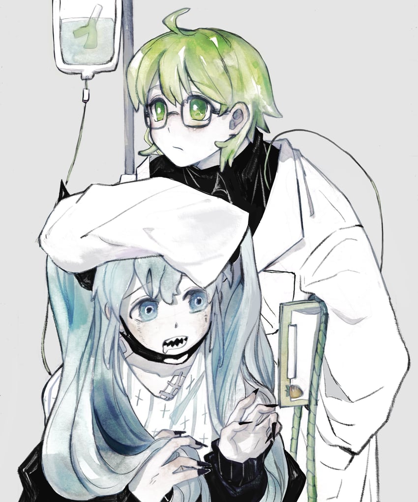 hatsune miku and gumi (vocaloid and 1 more) drawn by neulbaram