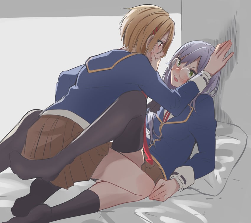 kayamori ruka and izumi yuki (heaven burns red) drawn by anko_(ankoromoti_grma)