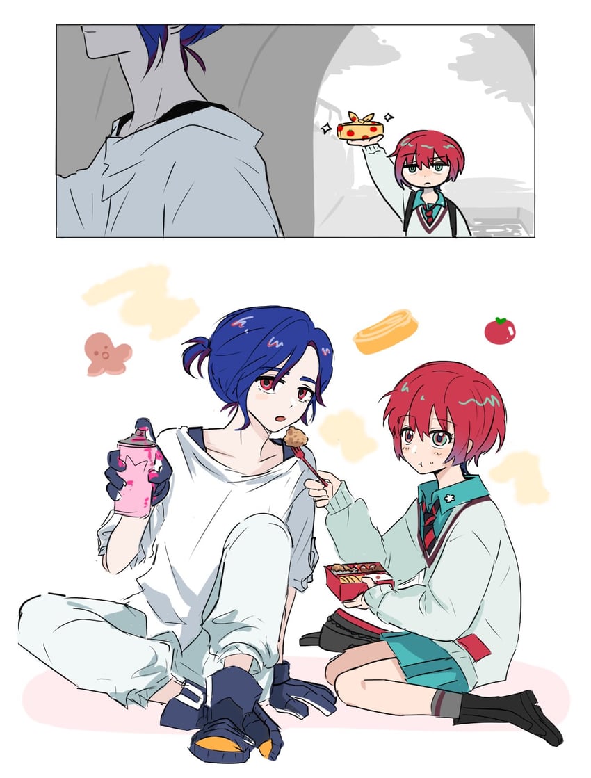 amate yuzuriha and shuji ito (gundam and 1 more) drawn by yoursansface