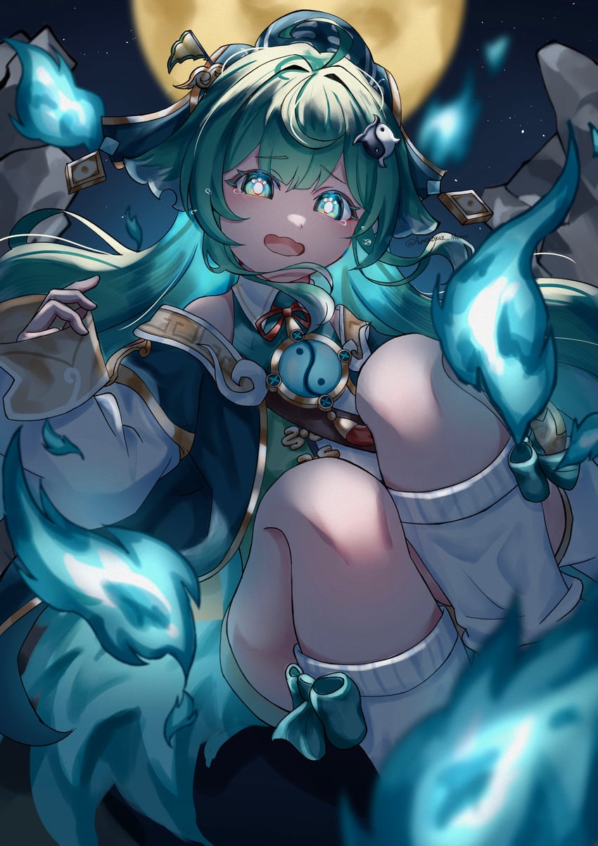 huohuo (honkai and 1 more) drawn by amenoma_menou