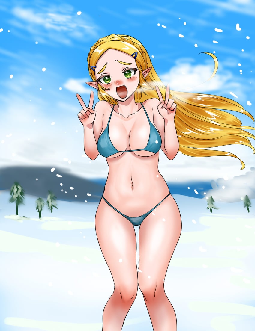 princess zelda (the legend of zelda and 1 more) drawn by wasabi_(legemd)