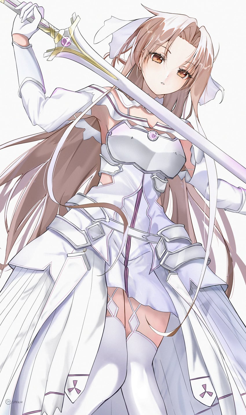 asuna (sword art online and 2 more) drawn by stteroo