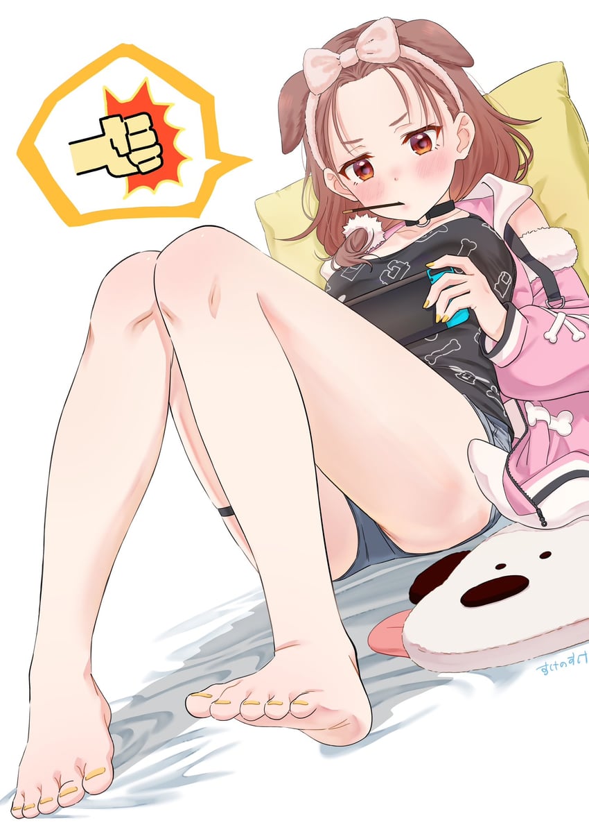 inugami korone and futo-inu (hololive) drawn by sukenosuke