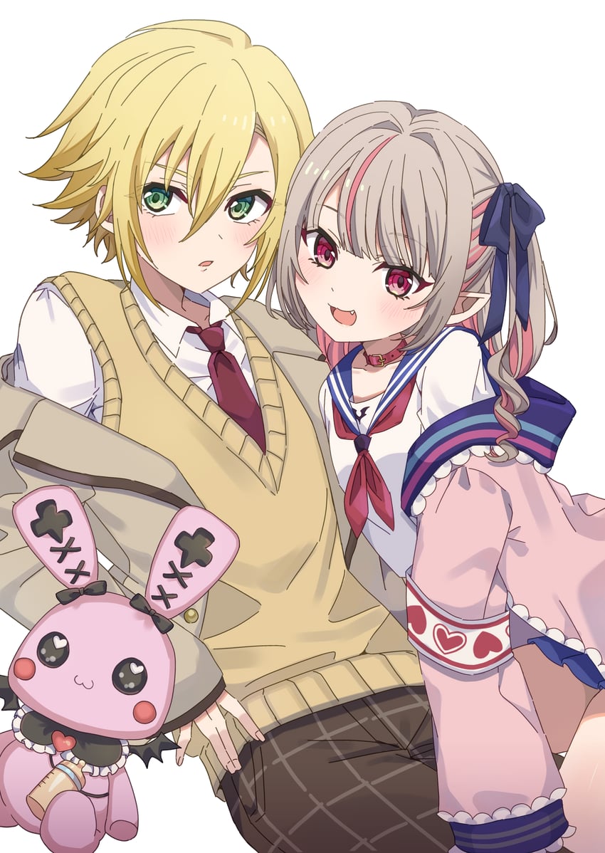 makaino ririmu and uzuki kou (nijisanji) drawn by meroriimu