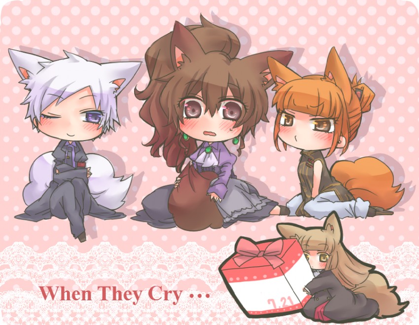 ushiromiya natsuhi, ushiromiya rosa, ushiromiya eva, and ushiromiya kyrie (umineko no naku koro ni) drawn by azuki_(lizzy)