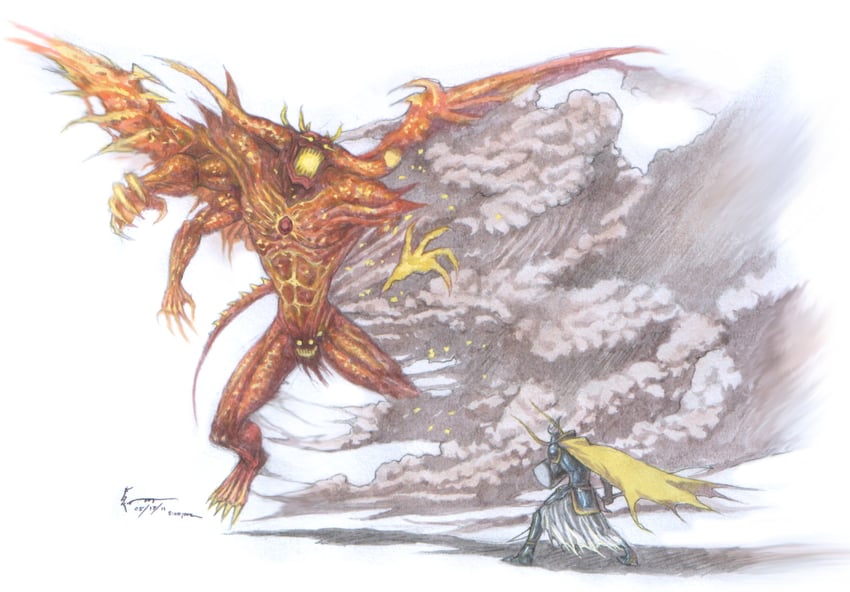 warrior of light and chaos (final fantasy and 2 more) drawn by dominic_ian_cabatit
