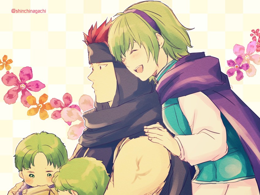 nino, jaffar, raigh, and lugh (fire emblem and 2 more) drawn by nishimura_(shinchinagachi)