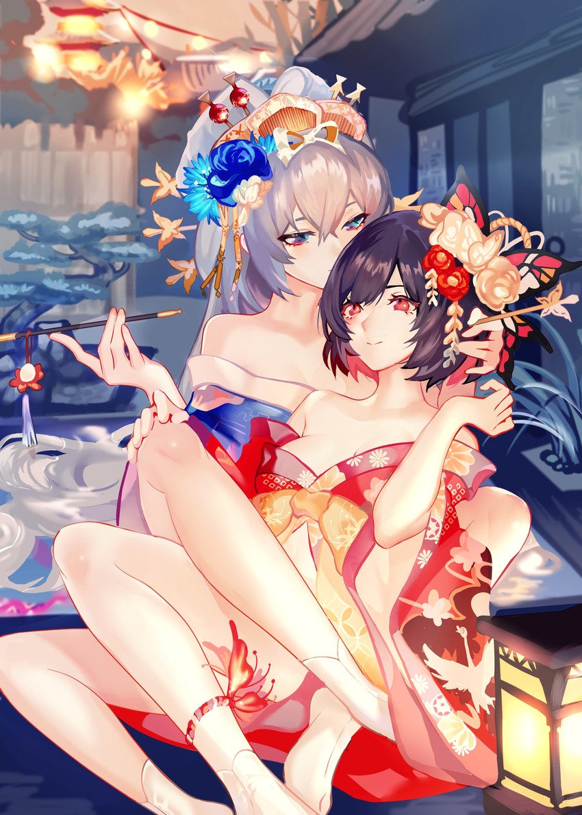 bronya zaychik, seele vollerei, and seele (honkai and 1 more) drawn by mie_xing