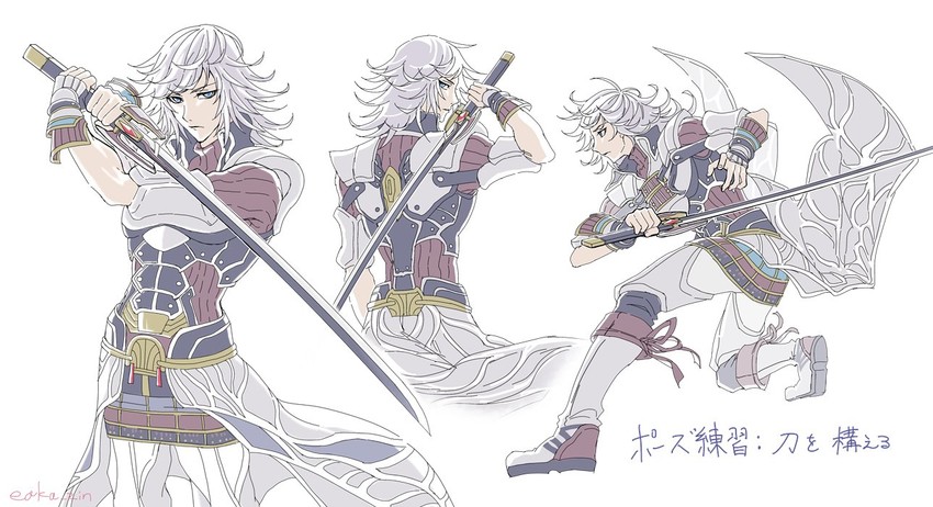 jin (xenoblade chronicles and 1 more) drawn by zin_(mame_denkyu)