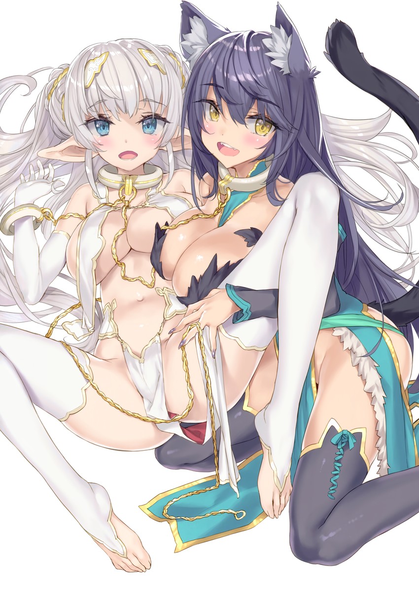 shera l. greenwood and sorami galleu (isekai maou to shoukan shoujo no dorei majutsu) drawn by tsurusaki_takahiro