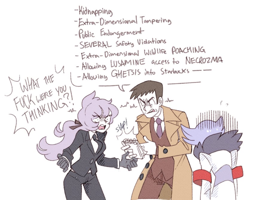anabel, looker, and lear (pokemon and 2 more) drawn by vergolophus