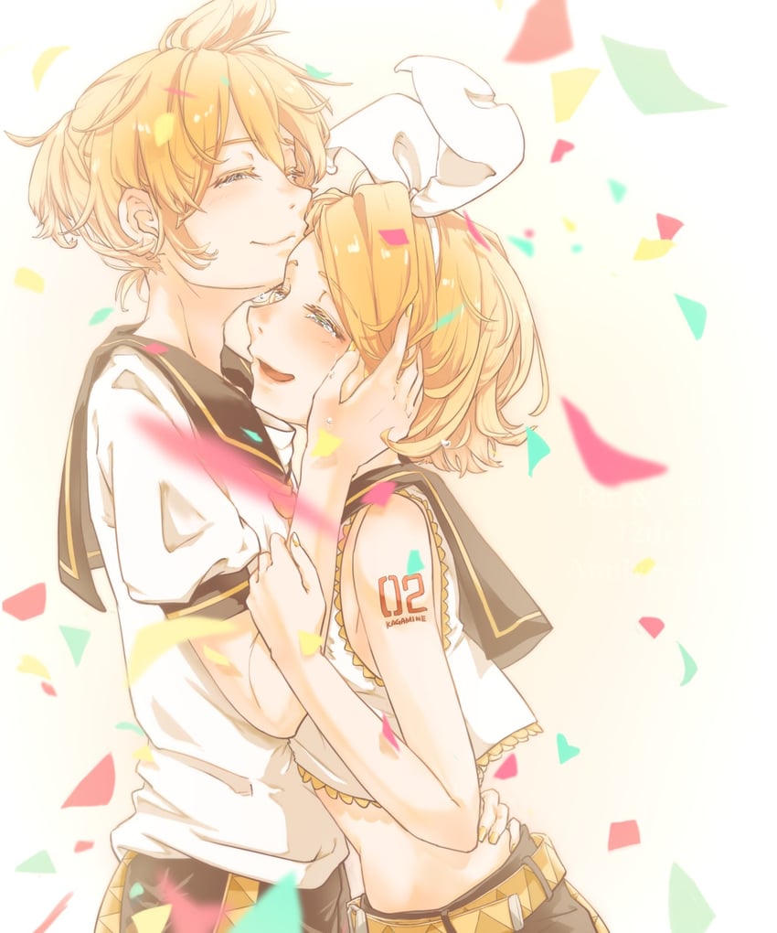 kagamine rin and kagamine len (vocaloid) drawn by ichiya_append