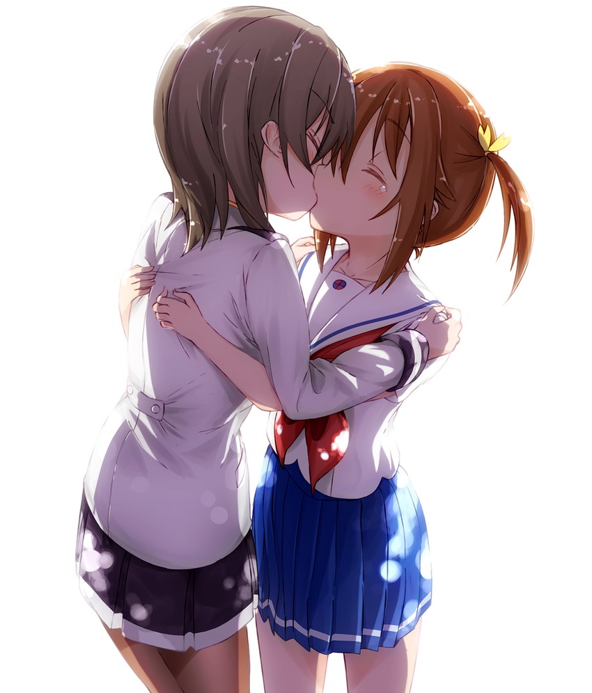 misaki akeno and china moeka (high school fleet) drawn by manse