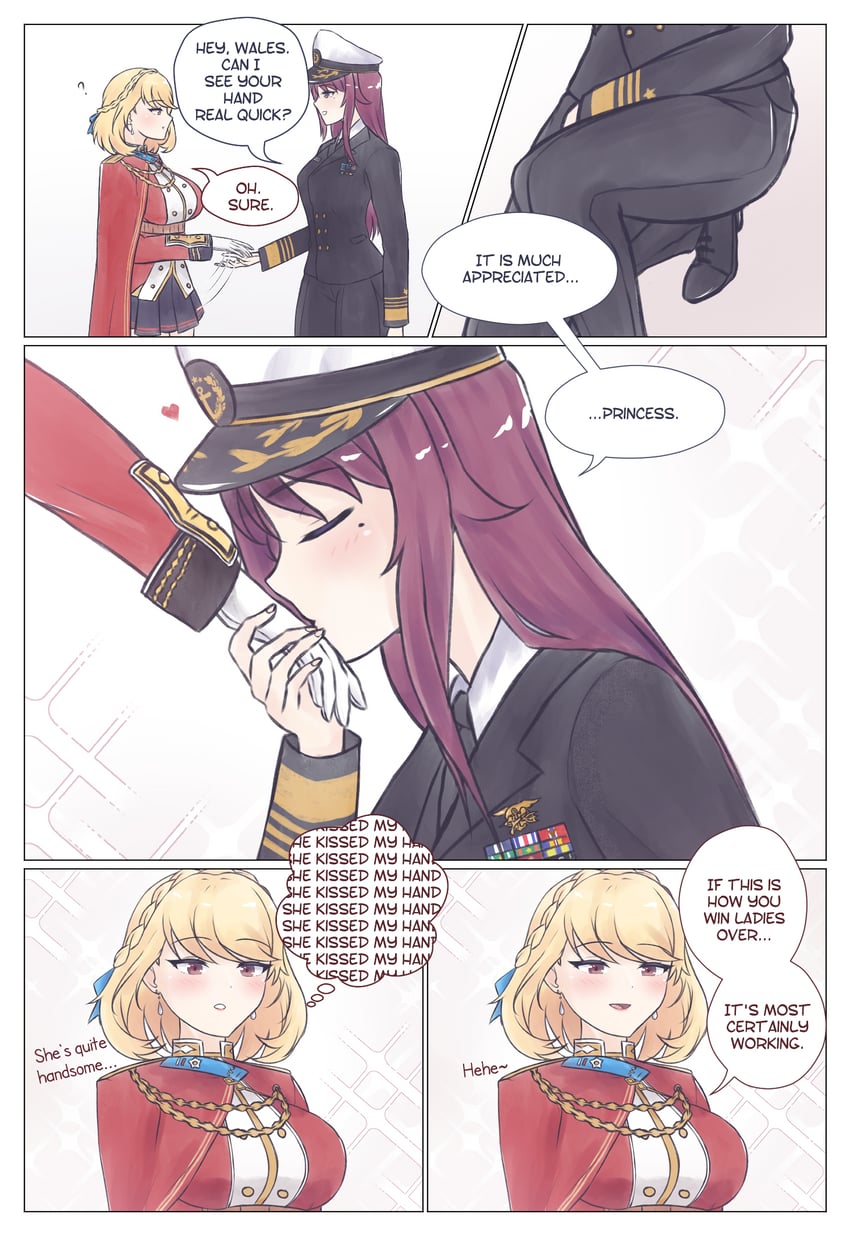 commander, prince of wales, female commander, and claire ross (azur lane) drawn by pumpkinpaii