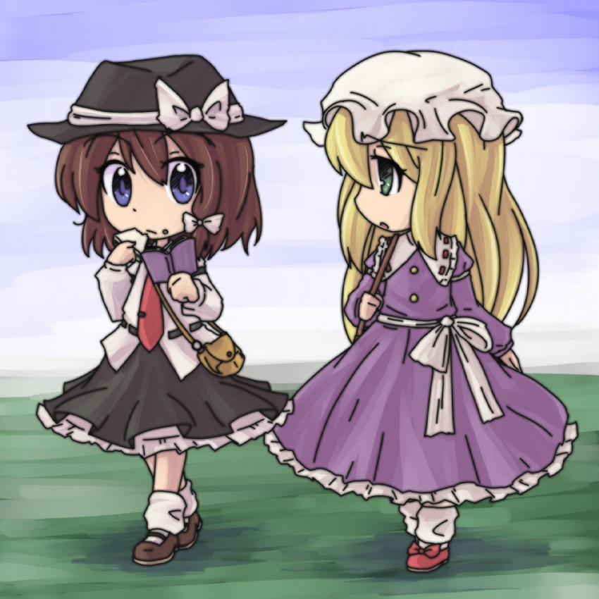 usami renko and maribel hearn (touhou) drawn by fushigi_ebi