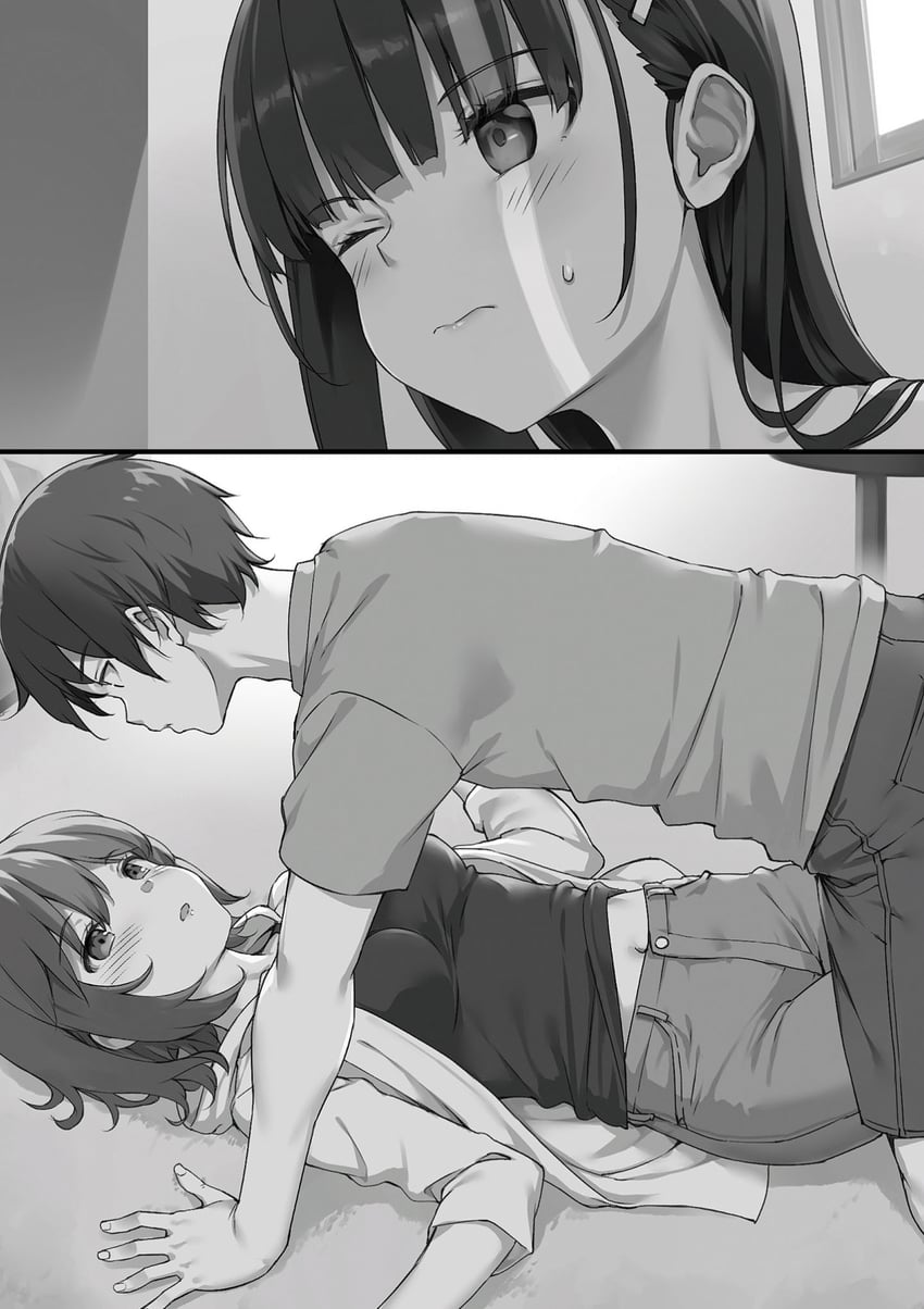 irido yume, irido mizuto, and higashira isana (mamahaha no tsurego ga moto kano datta) drawn by takayaki