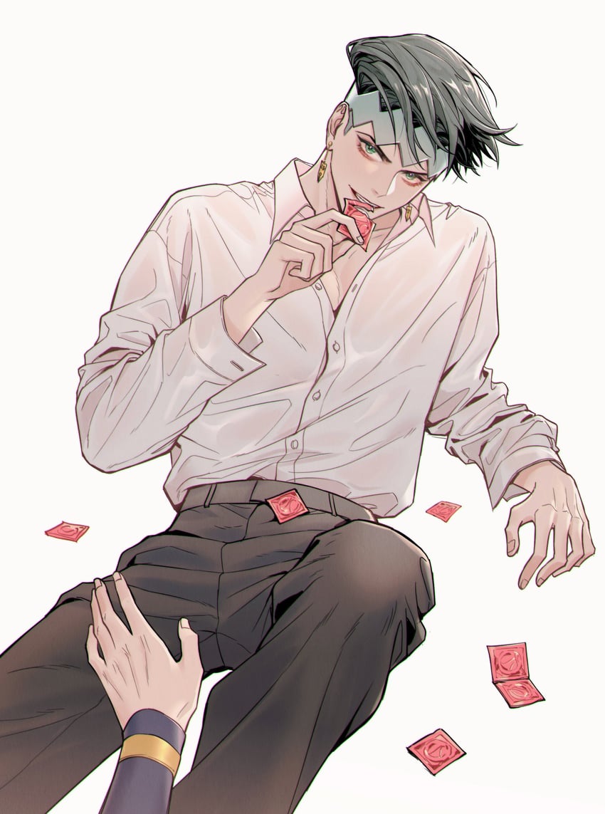 higashikata josuke and kishibe rohan (jojo no kimyou na bouken and 1 more) drawn by polina29297783