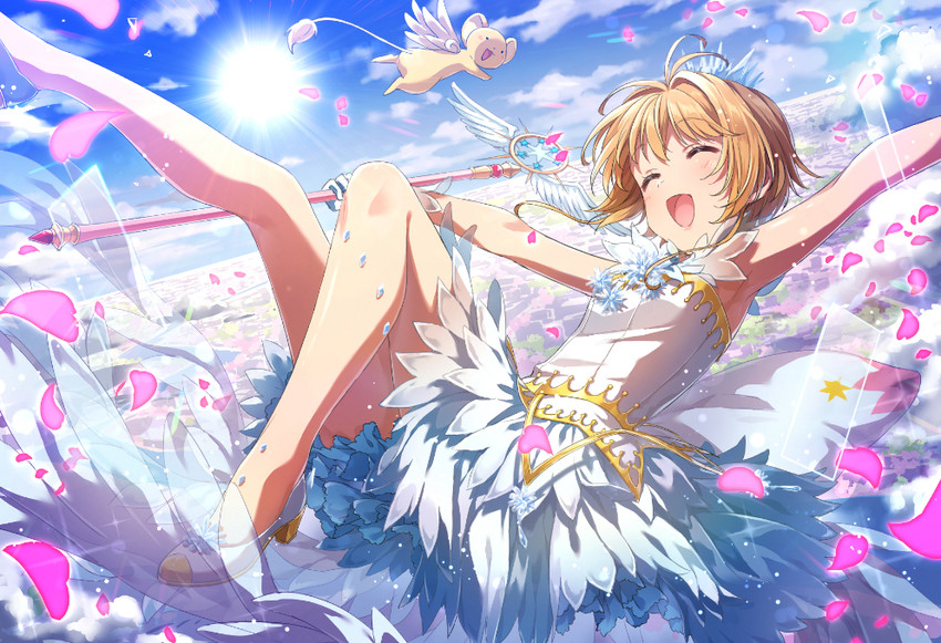 kinomoto sakura and kero (cardcaptor sakura and 1 more) drawn by zattape