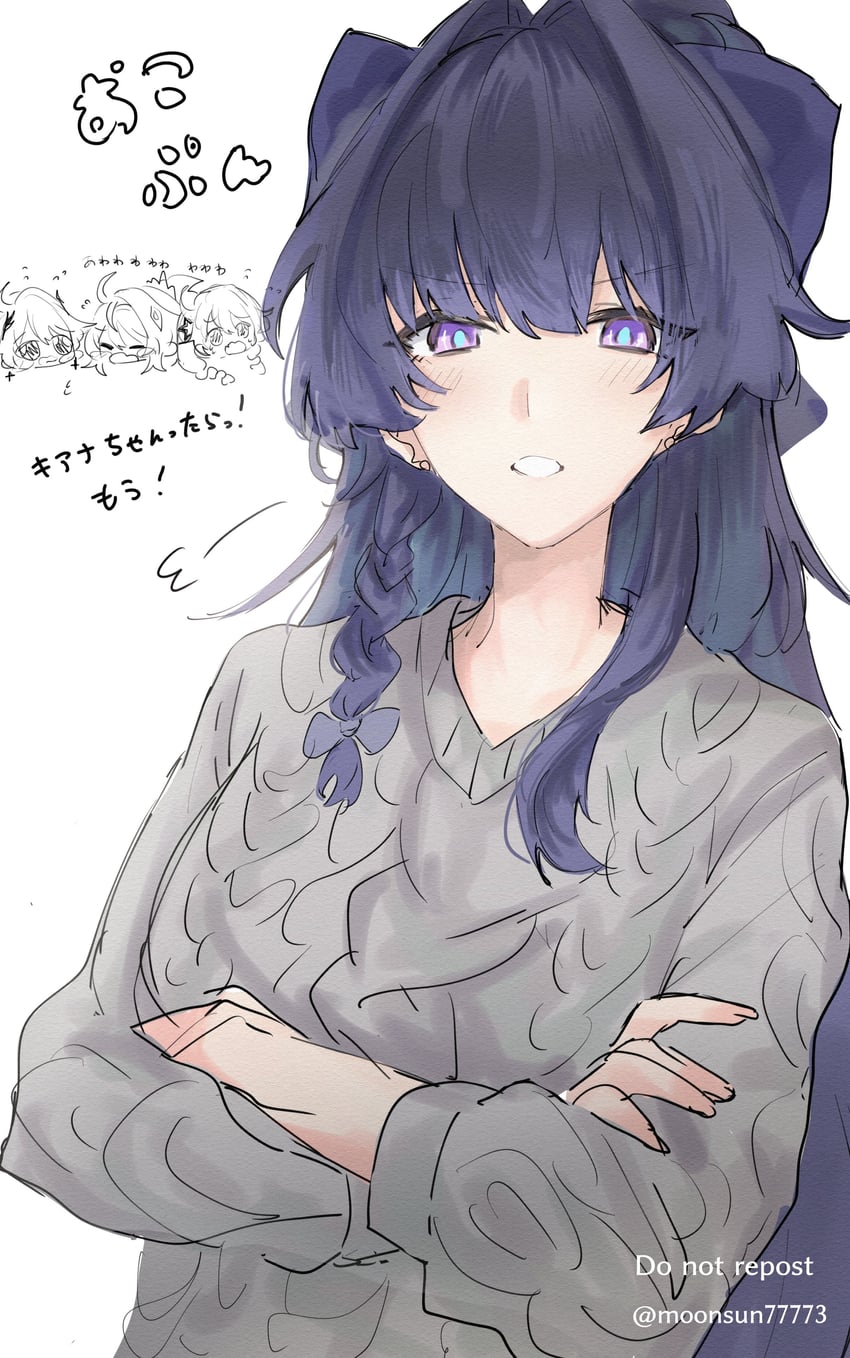 kiana kaslana and raiden mei (honkai and 1 more) drawn by moonsun77773