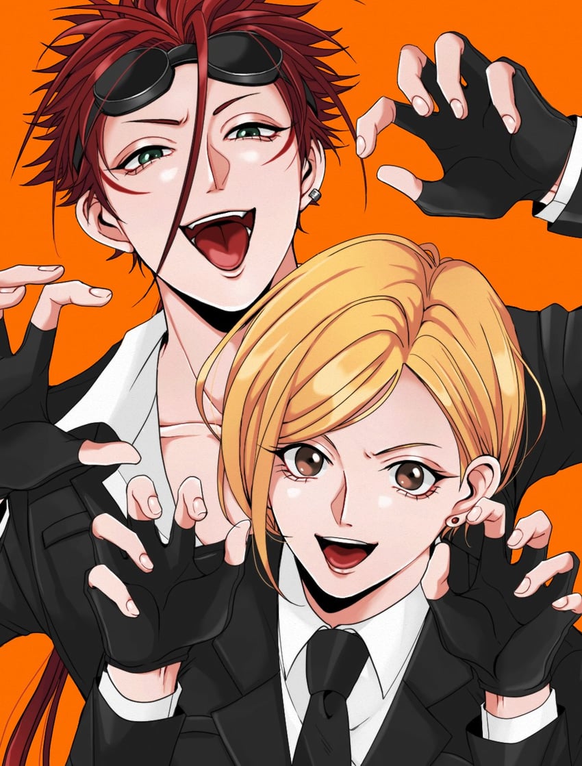 reno and elena (final fantasy and 1 more) drawn by y_skk