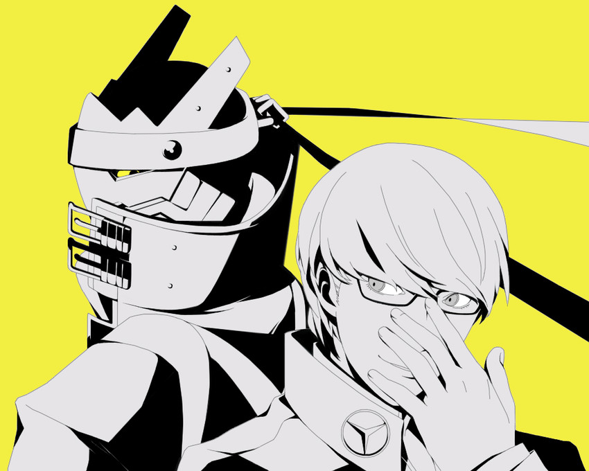 narukami yu and izanagi (persona and 1 more) drawn by palargent