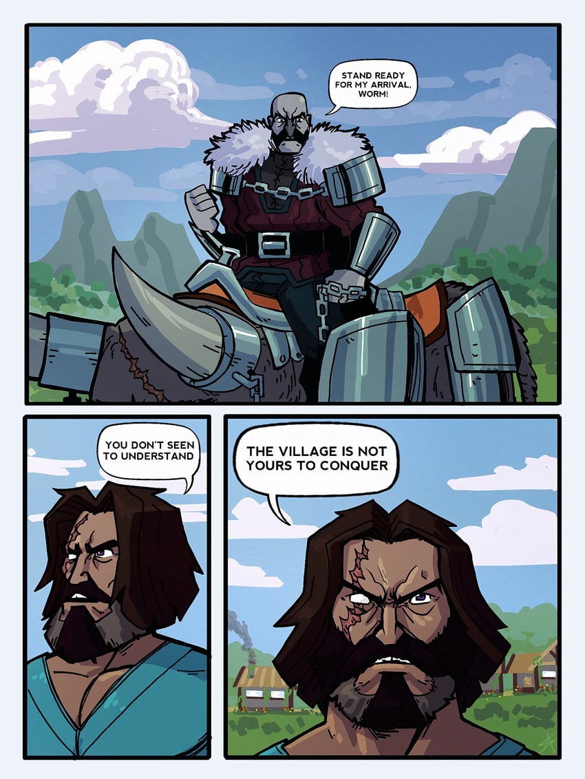 steve, omni-man, conquest, and pillager (minecraft and 1 more) drawn by alexandresar99