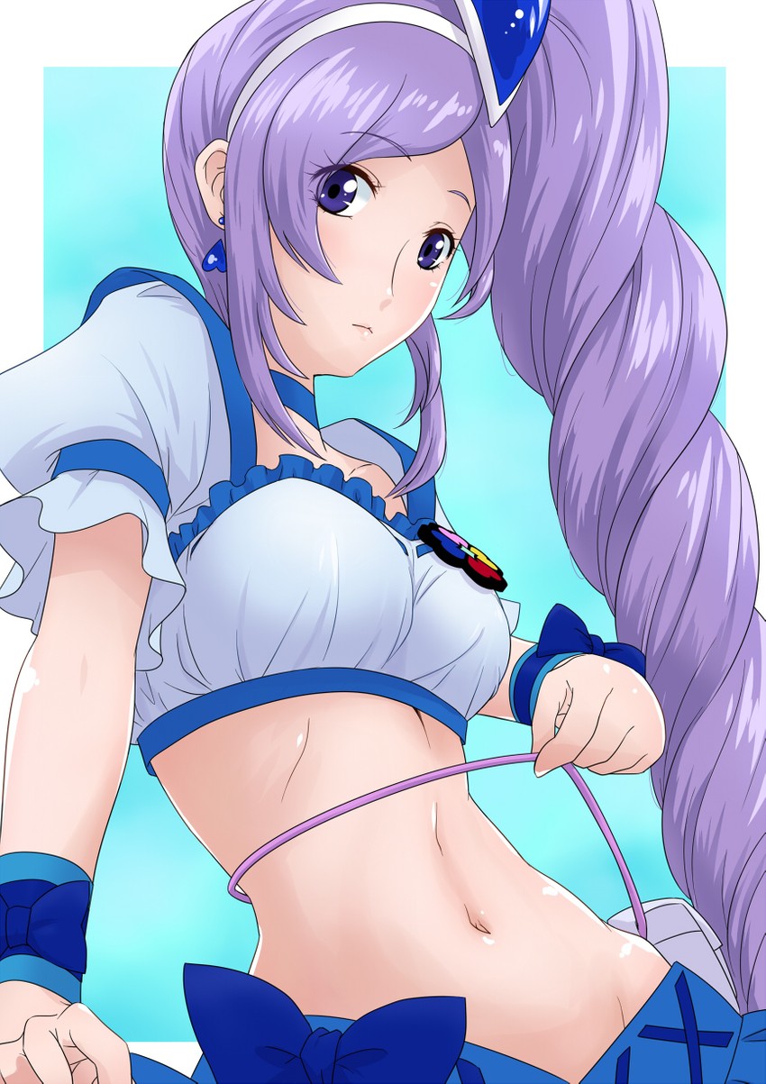 aono miki and cure berry (precure and 1 more) drawn by dengeki_gx
