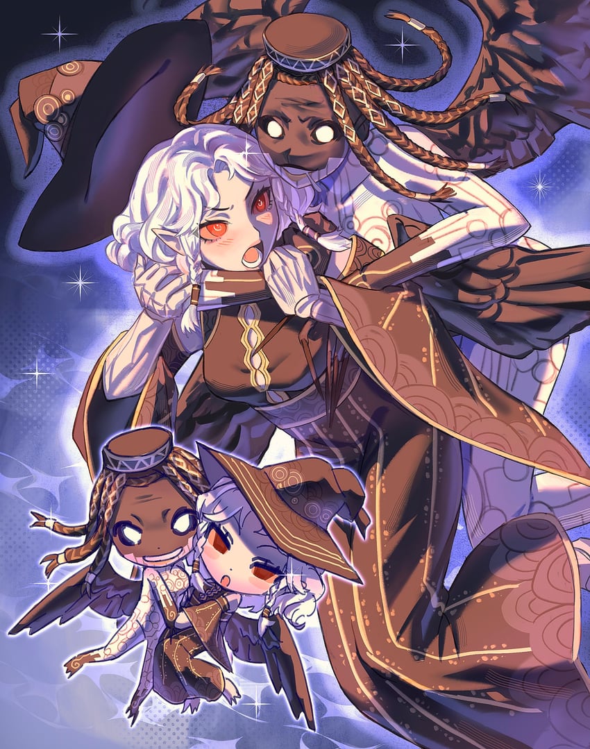agrat bat mahlat and eisheth zenunim (shin megami tensei and 2 more) drawn by babykatafan